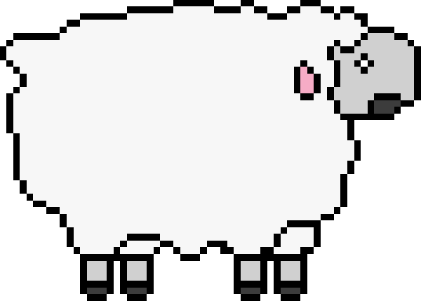 Cute Pixel Sheep